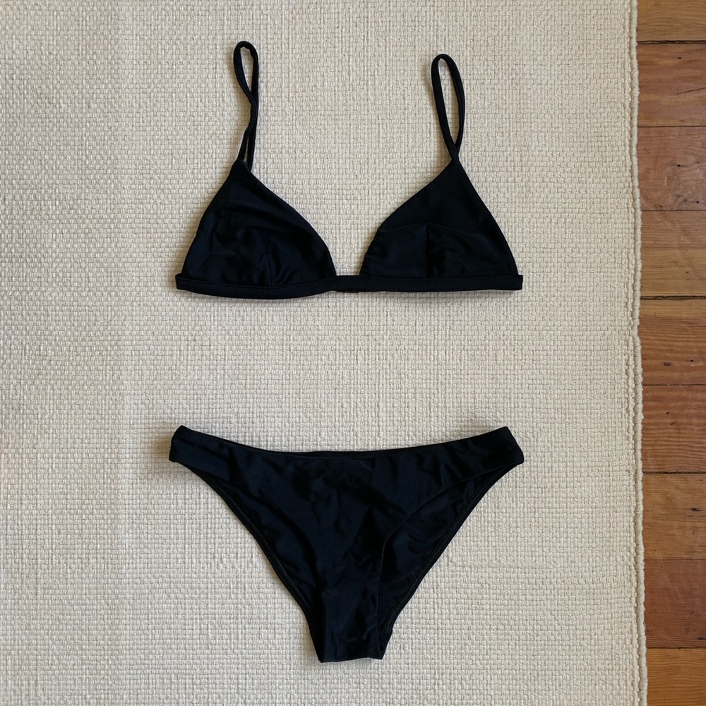 Matteau Black Triangle Bikini and Brief | Size 2
